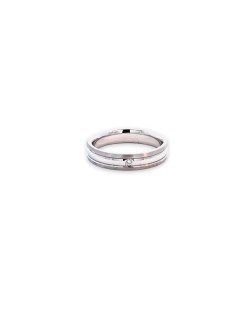 ARGOLLA MATRIMONIO  14 K OB .02CT