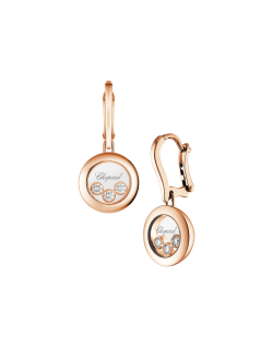 ARETES  18 K OR HAPPY HEARTS