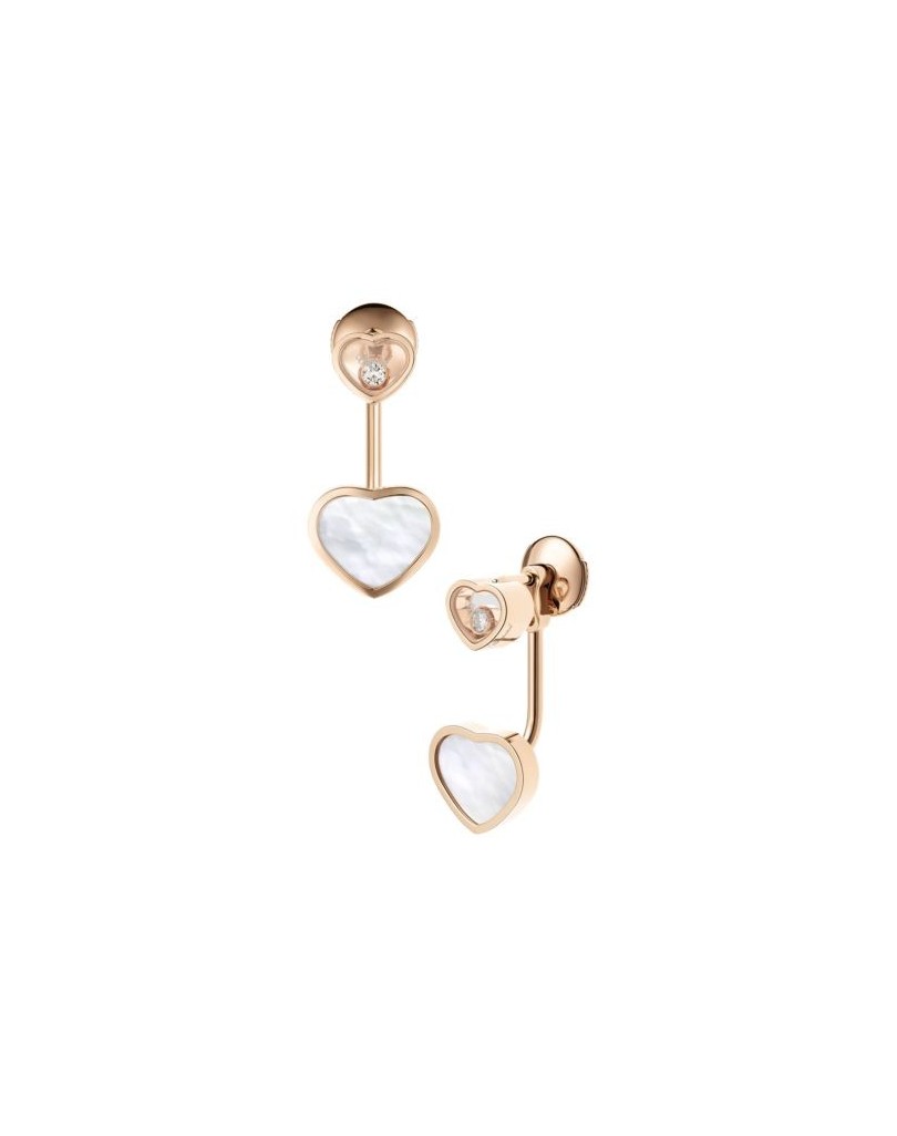 ARETES  18 K OR HAPPY HEARTS MOP