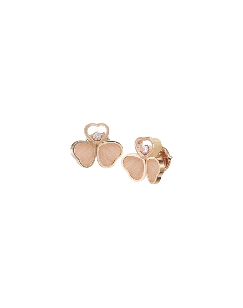 ARETES  18 K OR HAPPY HEARTS